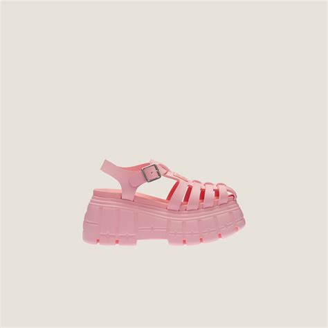 platform miu miu sandals|Pink Eva Platform Sandals .